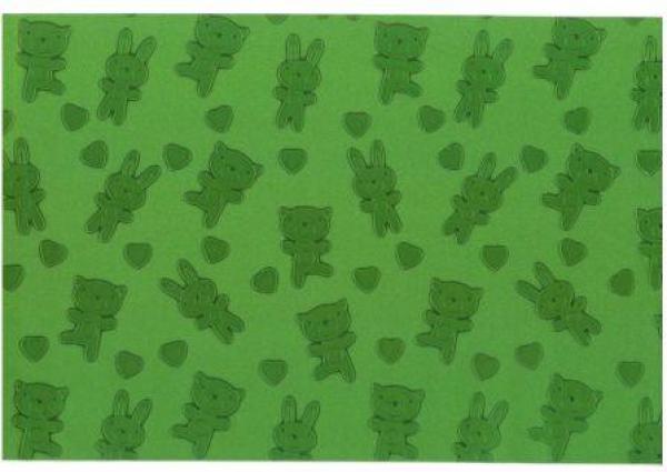 Glitzerkarton 50x70cm (250g/m) ""Grüne Männchen"" 5 Bögen""